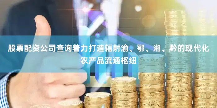 股票配资公司查询着力打造辐射渝、鄂、湘、黔的现代化农产品流通枢纽
